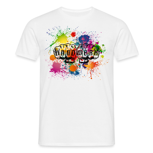 Unisex T-Shirt "Handwerk-Farbklecks" - Weiß