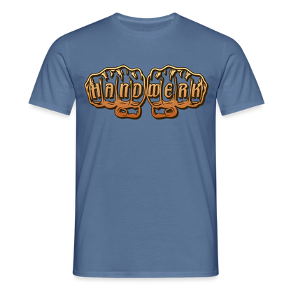 Unisex T-Shirt "Handwerk" Taubenblau Männer T-Shirt