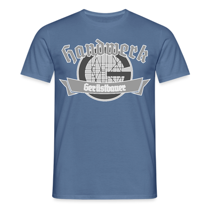 Unisex T-Shirt "Gerüstbauer" Taubenblau Männer T-Shirt