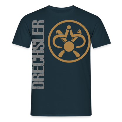 Unisex T-Shirt "Drechsler" Navy Männer T-Shirt
