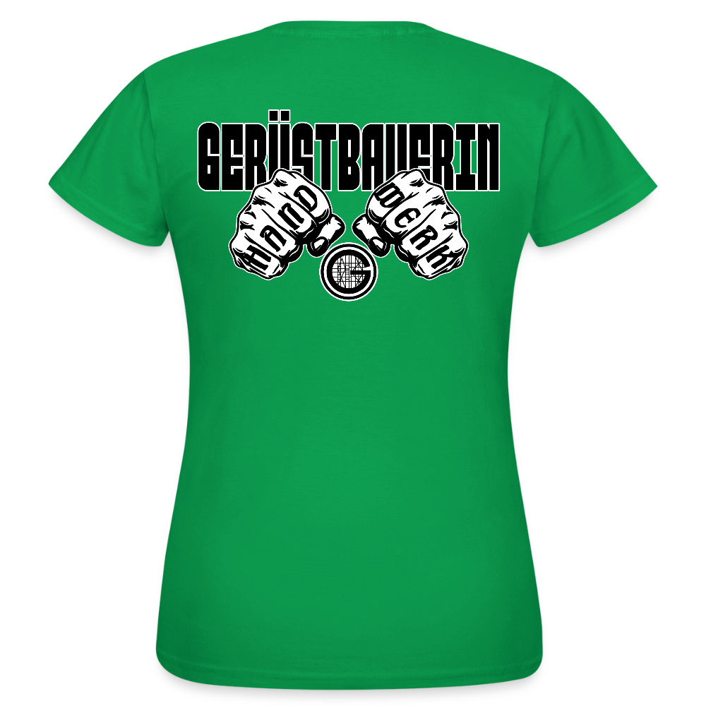 Frauen T-Shirt "Gerüstbauerin" (beidseitig bedruckt) - Kelly Green