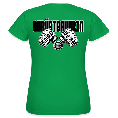 Frauen T-Shirt "Gerüstbauerin" (beidseitig bedruckt) - Kelly Green
