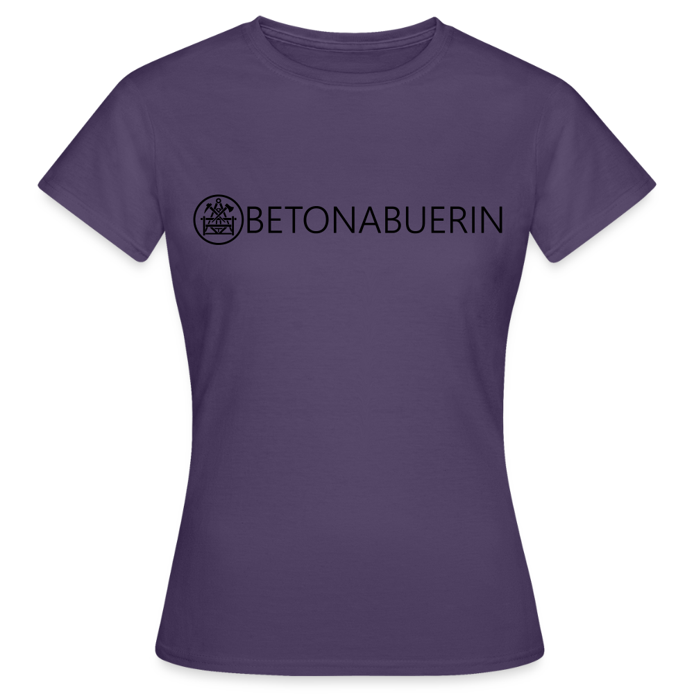 Frauen T-Shirt "Betonbauerin" Dunkellila Frauen T-Shirt