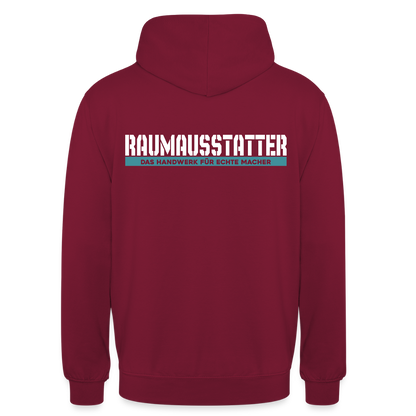 Unisex Hoodie HW-300 | MACHER "Raumausstatter" Bordeaux Unisex Hoodie {{ color }}