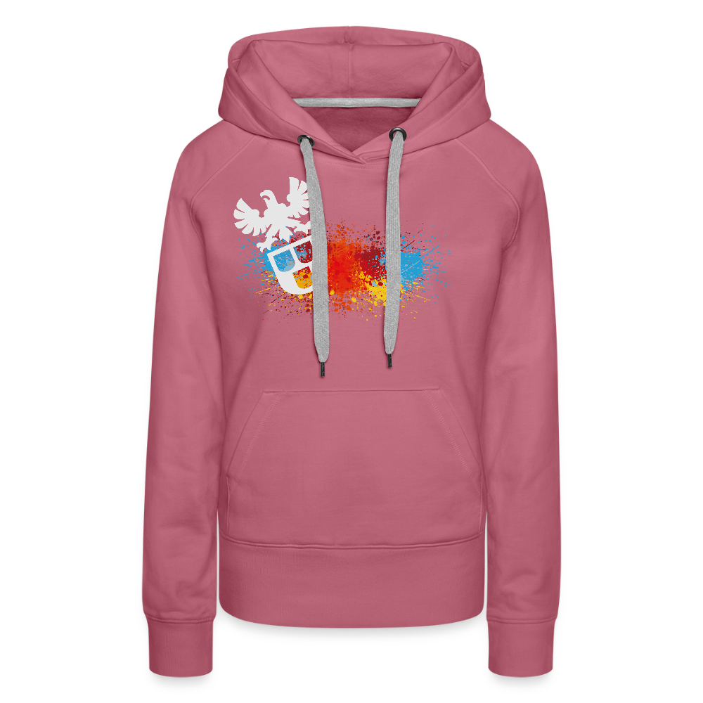 Frauen Premium Hoodie "Maler-Splash" Malve Frauen Premium Hoodie