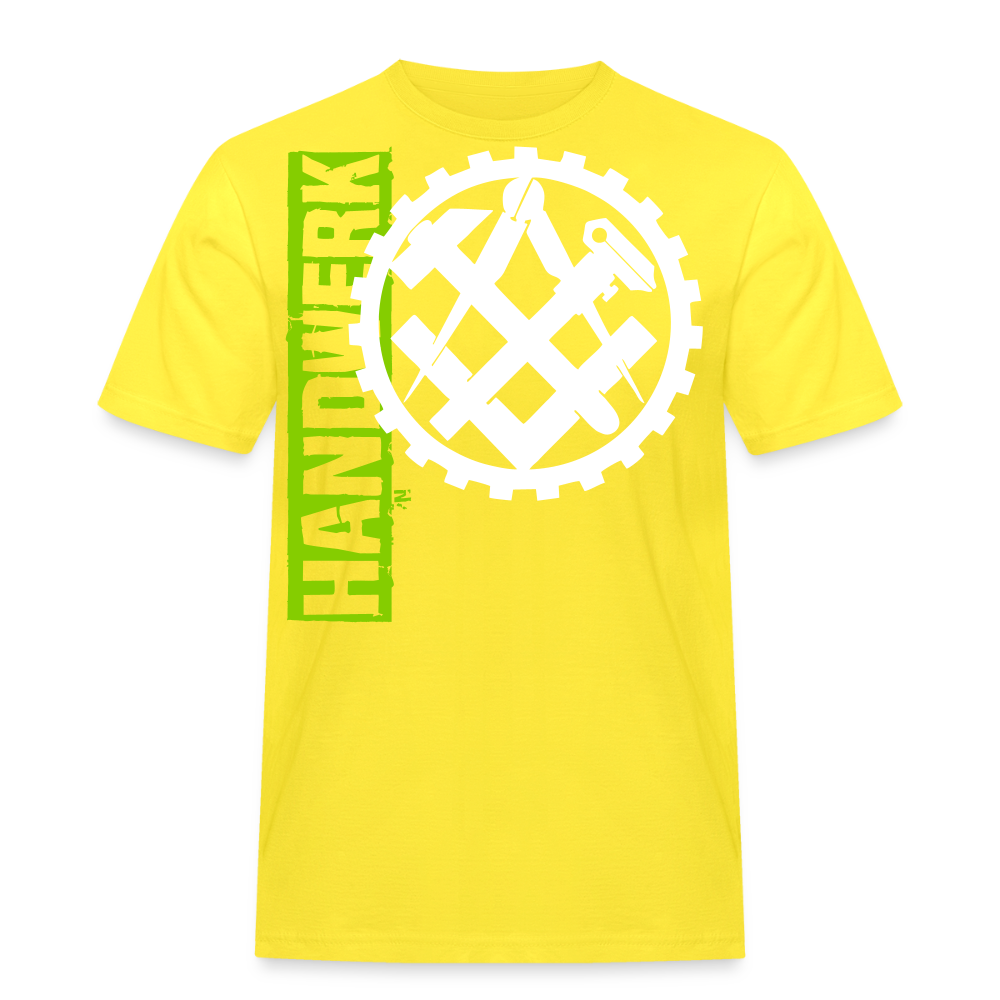 Unisex Workwear T-Shirt "Mechaniker" Gelb Männer Workwear T-Shirt
