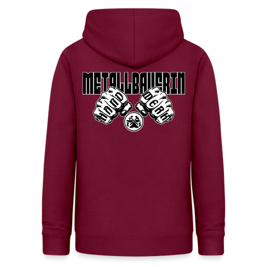 Frauen Hoodie "Metallbauerin" (beidseitig beruckt) - Bordeaux