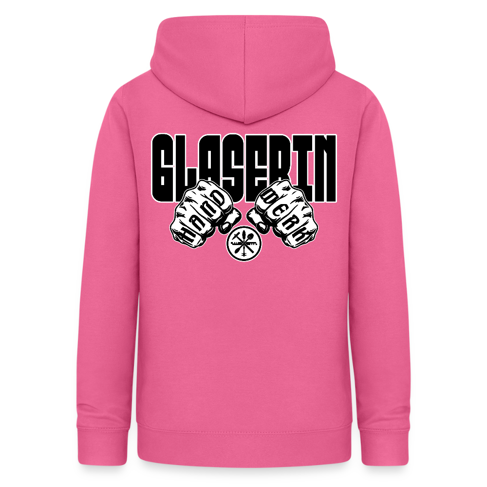 Frauen Hoodie "Glaserin" (beidseitig beruckt) Pink Frauen Hoodie