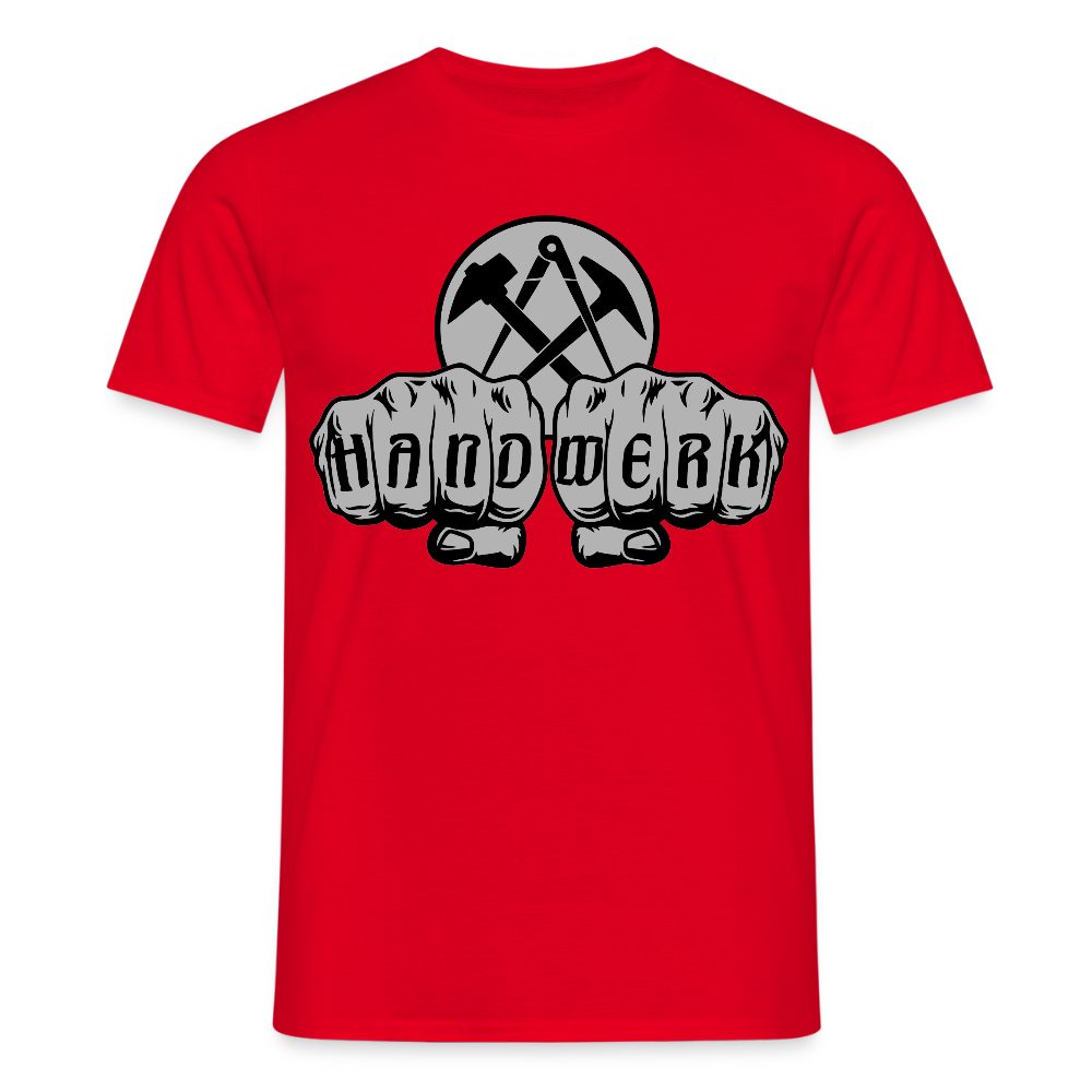 Unisex T-Shirt "Dachdecker" Rot Männer T-Shirt