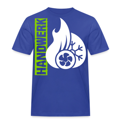Unisex Workwear T-Shirt "Klimatechniker" Royalblau Männer Workwear T-Shirt