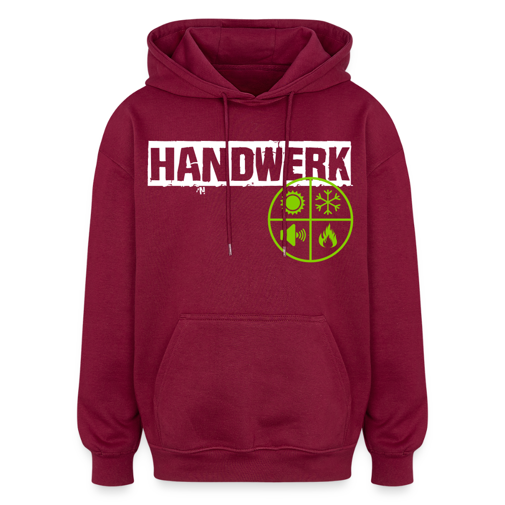 Oversized Unisex Hoodie "Isolierer" Burgunderrot Oversized Unisex Hoodie