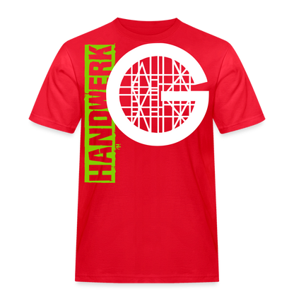 Unisex Workwear T-Shirt "Gerüstbauer" Rot Männer Workwear T-Shirt