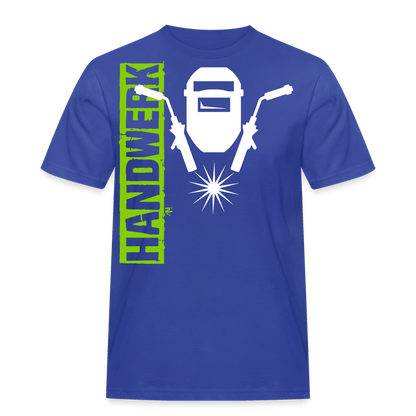 Unisex Workwear T-Shirt "Schweisser" Royalblau Männer Workwear T-Shirt