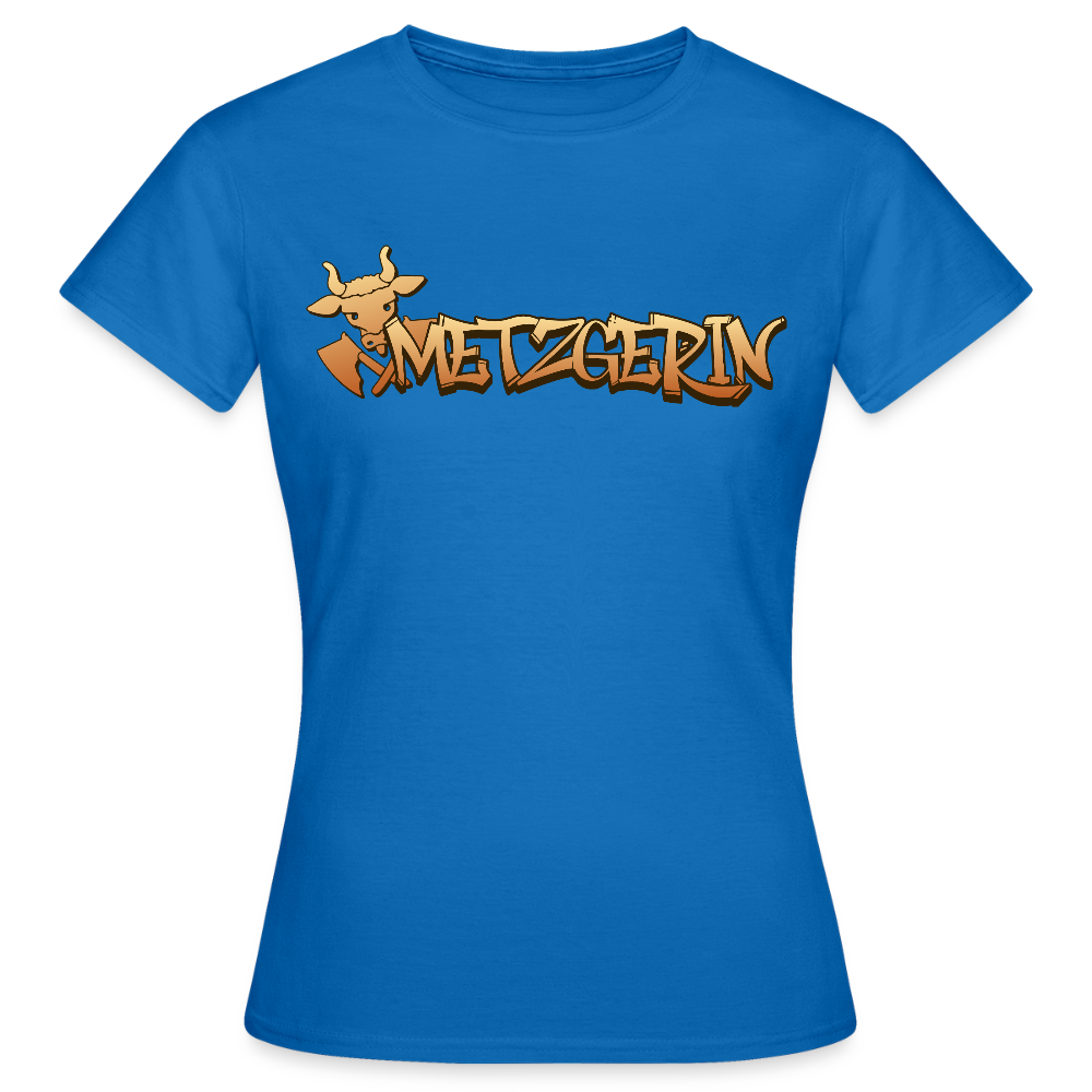 Frauen T-Shirt "Metzgerin" Royalblau Frauen T-Shirt
