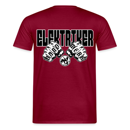 Unisex T-Shirt "Elektriker" Ziegelrot Männer T-Shirt