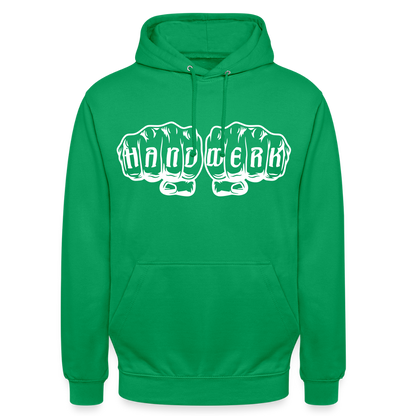 Unisex Hoodie "Handwerk" Kelly Green Unisex Hoodie