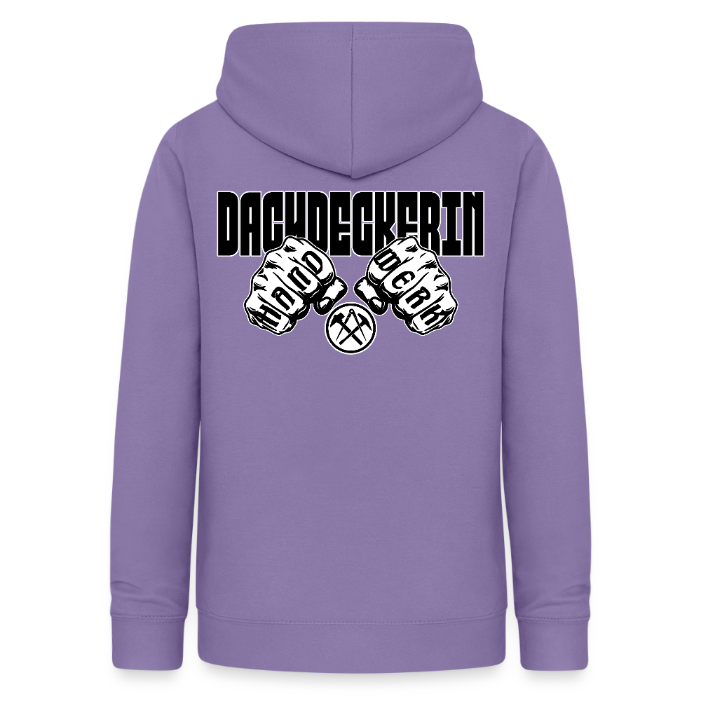 Frauen Hoodie "Dachdeckerin" (beidseitig beruckt) Lavendel Frauen Hoodie