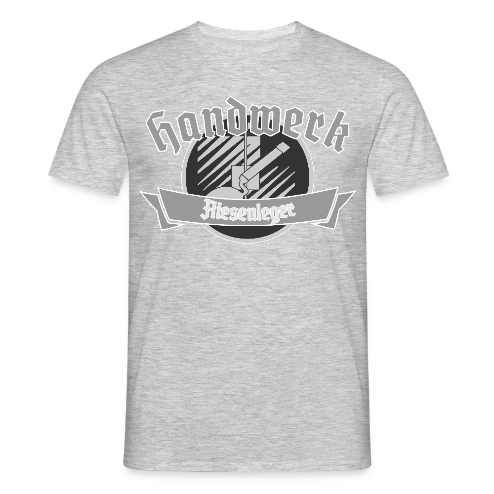 Unisex T-Shirt "Fliesenleger" Grau meliert Männer T-Shirt