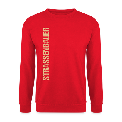 Unisex Pullover "Strassenbauer" Rot Unisex Pullover