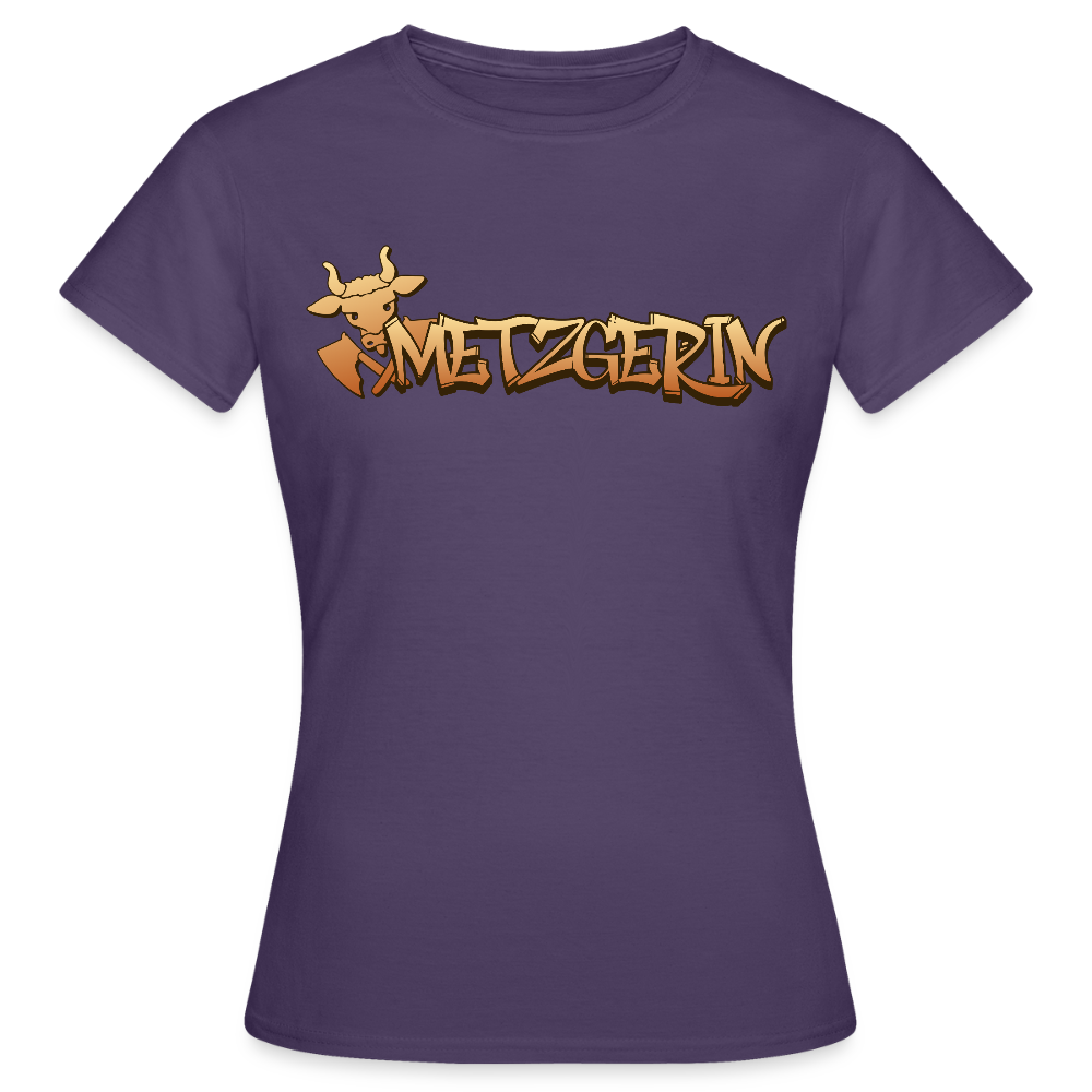 Frauen T-Shirt "Metzgerin" Dunkellila Frauen T-Shirt