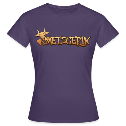Frauen T-Shirt "Metzgerin" Dunkellila Frauen T-Shirt