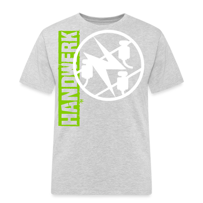 Unisex Workwear T-Shirt "Elektriker" Grau meliert Männer Workwear T-Shirt