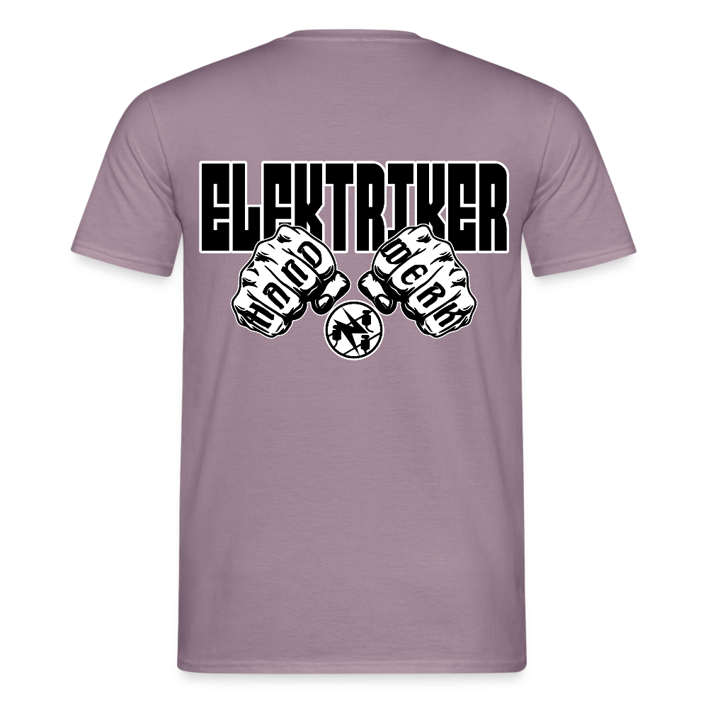 Unisex T-Shirt "Elektriker" Lilagrau Männer T-Shirt