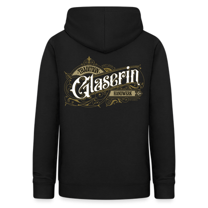 Frauen Hoodie "Glaserin" Nostalgie Handwerk Schwarz Frauen Hoodie
