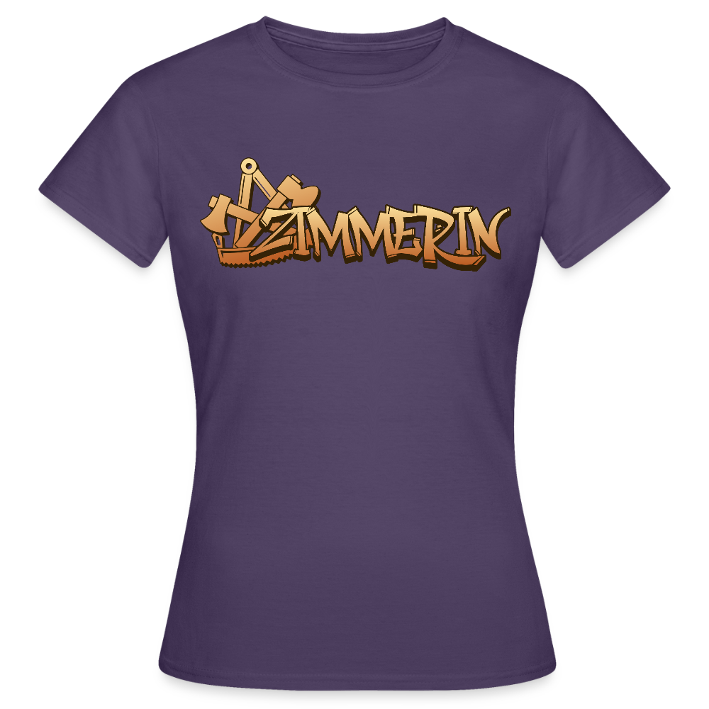Frauen T-Shirt "Zimmerin" Dunkellila Frauen T-Shirt