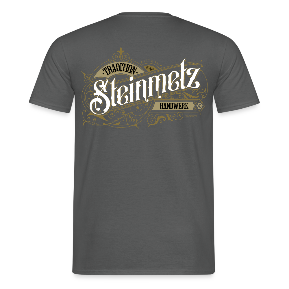 Unisex T-Shirt "Steinmetz" Nostalgie Handwerk Anthrazit Männer T-Shirt