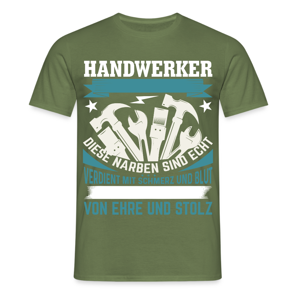 Unisex T-Shirt "Handwerker" Militärgrün Männer T-Shirt