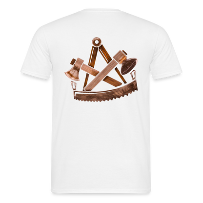 Unisex T-Shirt "Zimmermann" (beidseitig bedruckt) - Weiß