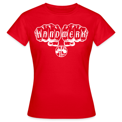 Frauen T-Shirt "Strassenbauer" Rot Frauen T-Shirt