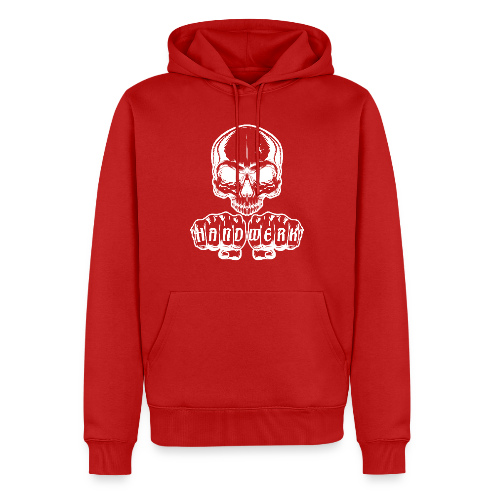 Männer Premium Hoodie "Skull-Handwerk" Rot Männer Premium Hoodie