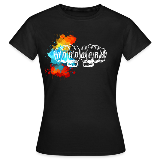 Frauen T-Shirt "Splash-Left" - Schwarz