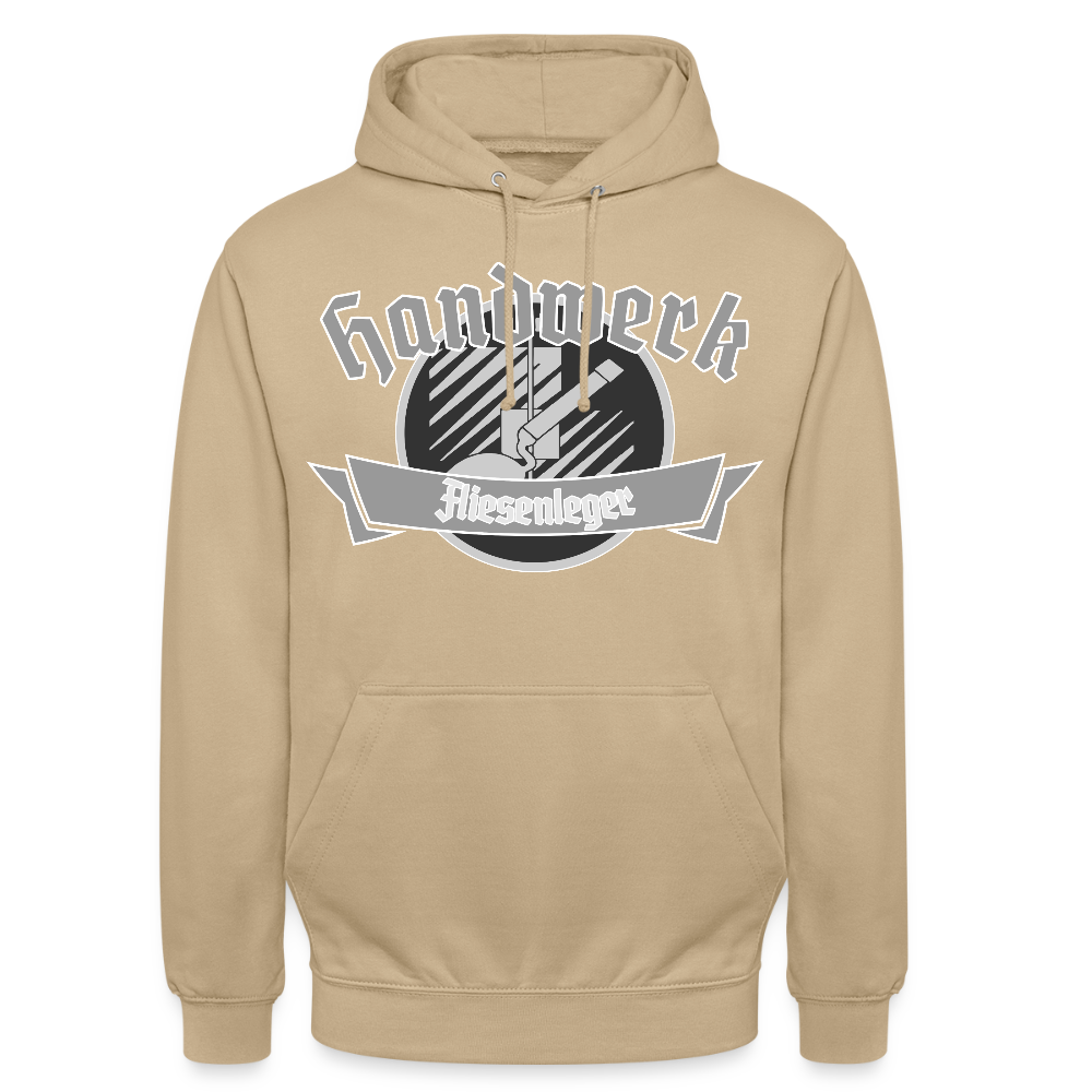 Unisex Hoodie "Fliesenleger" Beige Unisex Hoodie