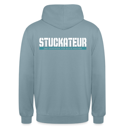 Unisex Hoodie HW-300 | MACHER "Stuckateur" Nebelblau Unisex Hoodie {{ color }}