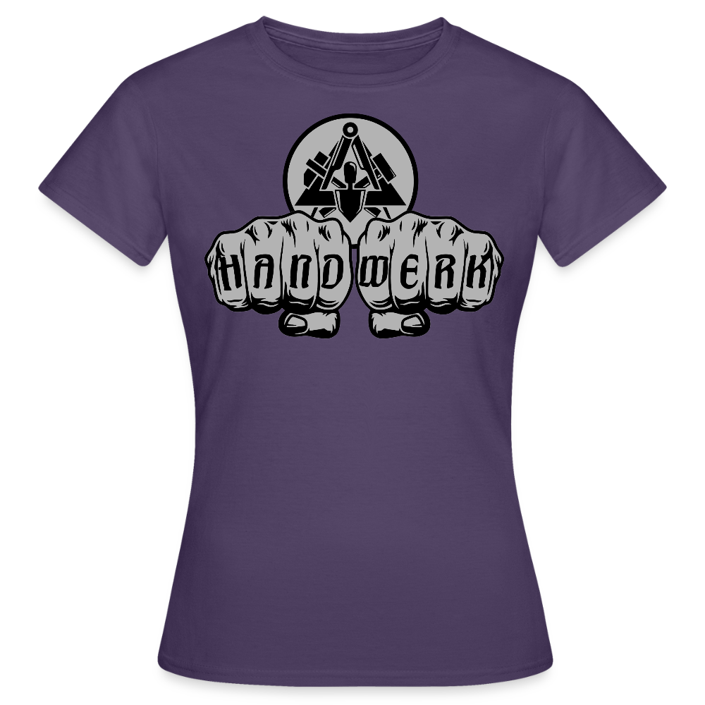 Frauen T-Shirt "Maurer" Dunkellila Frauen T-Shirt