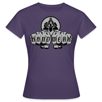 Frauen T-Shirt "Maurer" Dunkellila Frauen T-Shirt