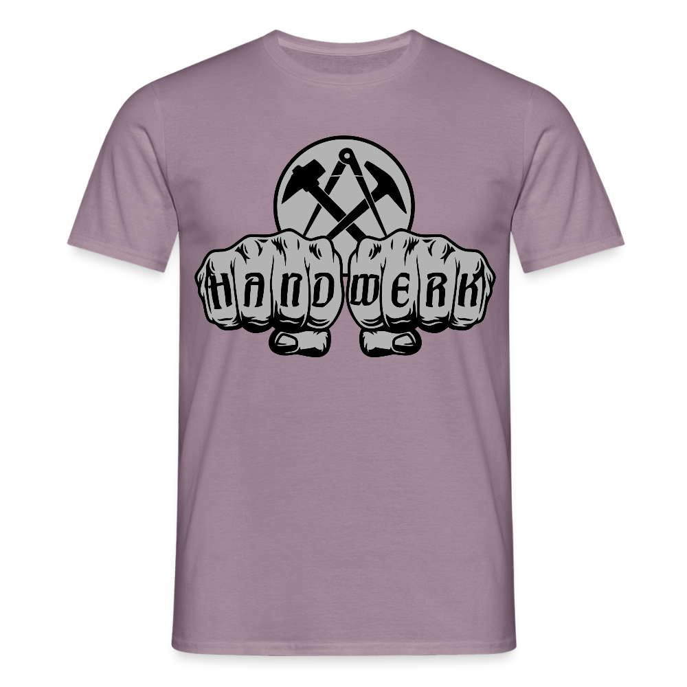 Unisex T-Shirt "Dachdecker" Lilagrau Männer T-Shirt