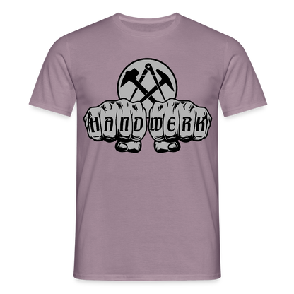Unisex T-Shirt "Dachdecker" Lilagrau Männer T-Shirt