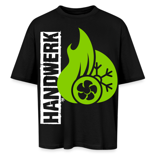 Oversized Unisex T-Shirt "Klimatechniker" - Schwarz