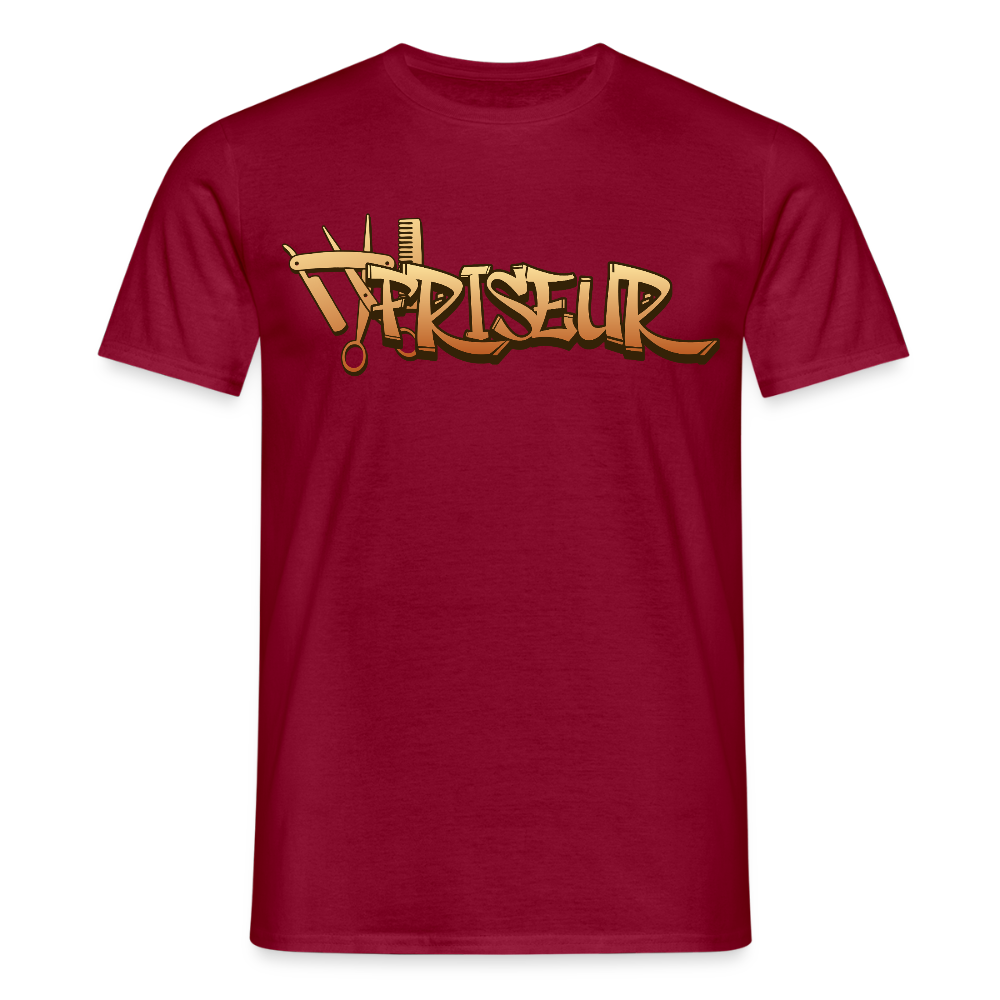 Unisex T-Shirt "Friseur" Ziegelrot Männer T-Shirt