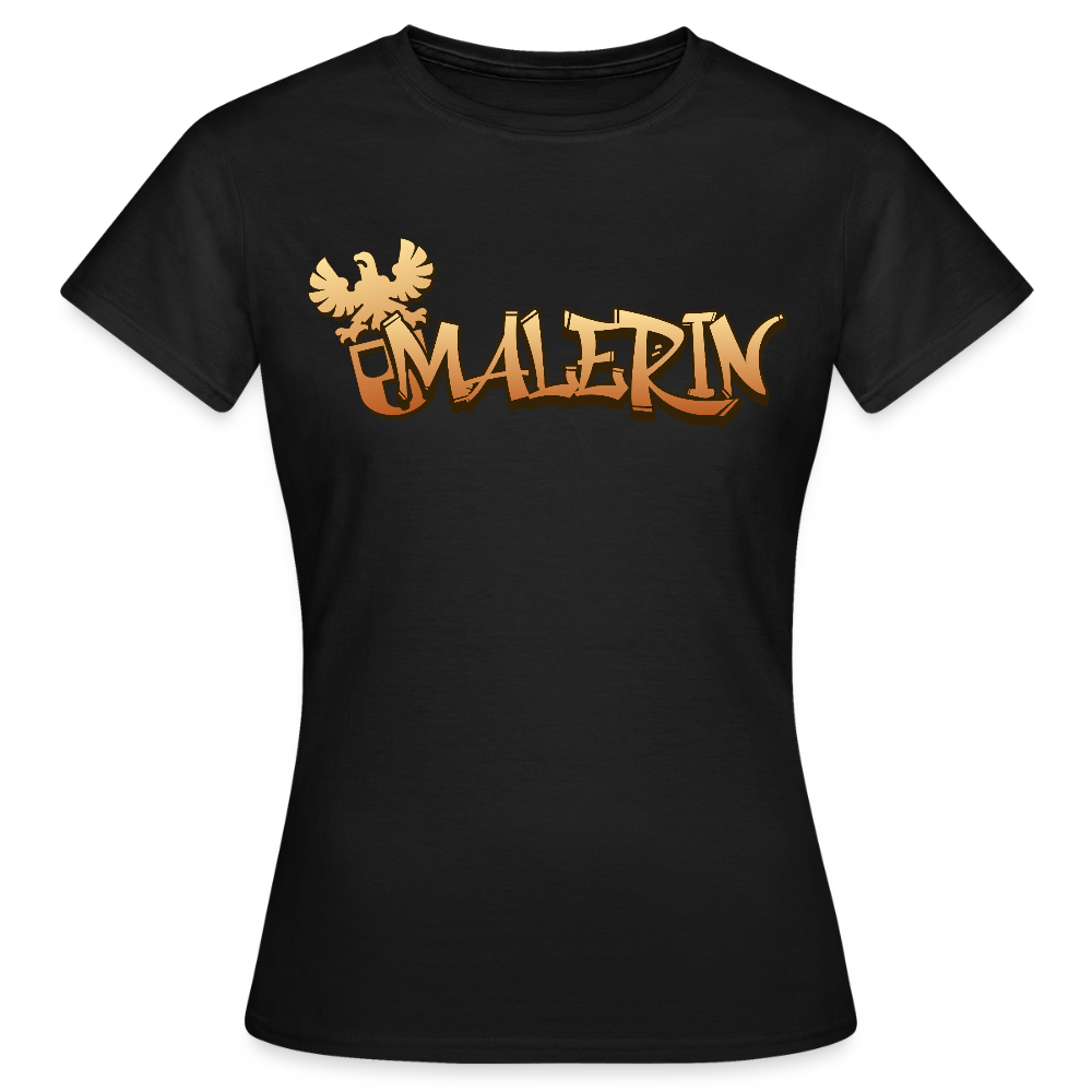 Frauen T-Shirt "Malerin" Schwarz Frauen T-Shirt