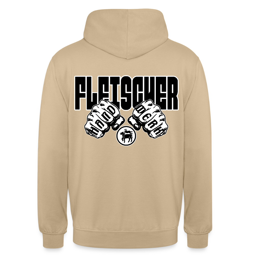 Unisex Hoodie "Fleischer" (beidseitig bedruckt) Beige Unisex Hoodie