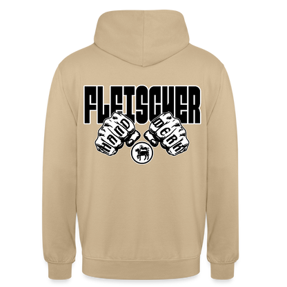 Unisex Hoodie "Fleischer" (beidseitig bedruckt) Beige Unisex Hoodie