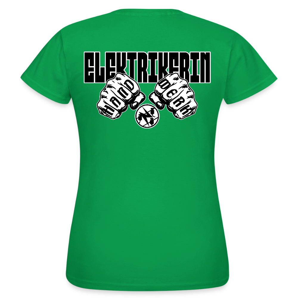 Frauen T-Shirt "Elektrikerin" (beidseitig bedruckt) Kelly Green Frauen T-Shirt