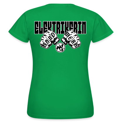 Frauen T-Shirt "Elektrikerin" (beidseitig bedruckt) Kelly Green Frauen T-Shirt
