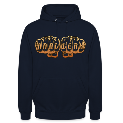 Unisex Hoodie "Handwerk" Navy Unisex Hoodie