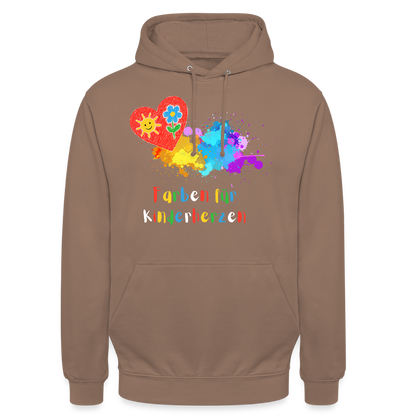 Unisex Hoodie "Kinderherzen" Mokka Unisex Hoodie